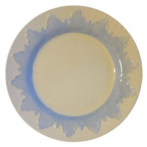 1 Vtg Salad Dessert Pie Plate Ambassador Ware Fondeville England Blue Cream